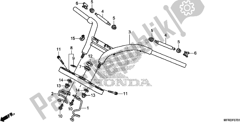 Todas las partes para Handle Pipe/top Bridge de Honda VT 1300 CXA 2017