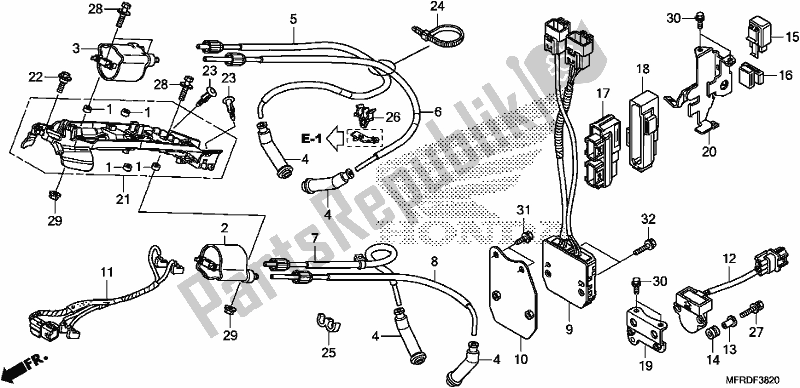 Tutte le parti per il Ignition Coil/ecu del Honda VT 1300 CXA 2017