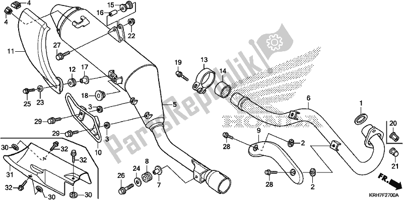 Tutte le parti per il Silenziatore Di Scarico del Honda XR 150 LEK 2018