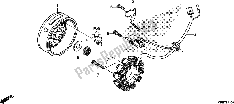 Tutte le parti per il Generatore del Honda XR 150 LEK 2018