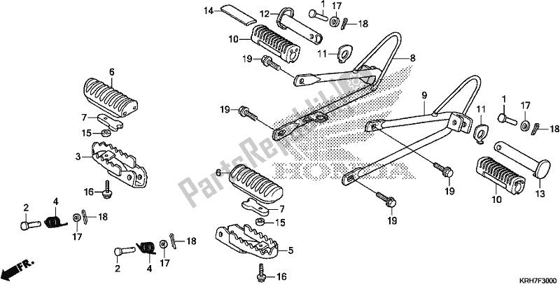 Tutte le parti per il Passo del Honda XR 150 LEK 2018