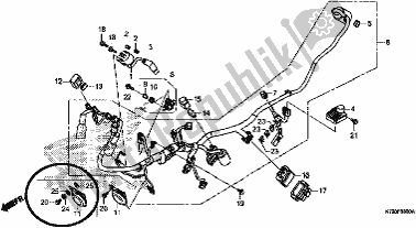 Alle onderdelen voor de Kabelboom van de Honda XR 190 CT 2017
