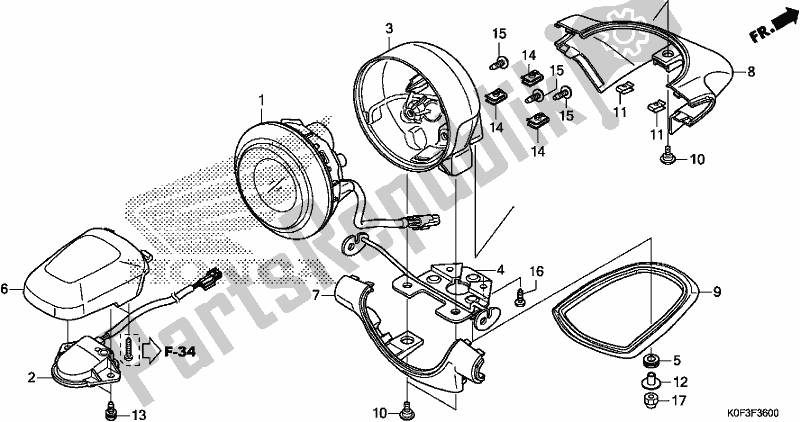 All parts for the Taillight of the Honda Z 125 MA Monkey 2019