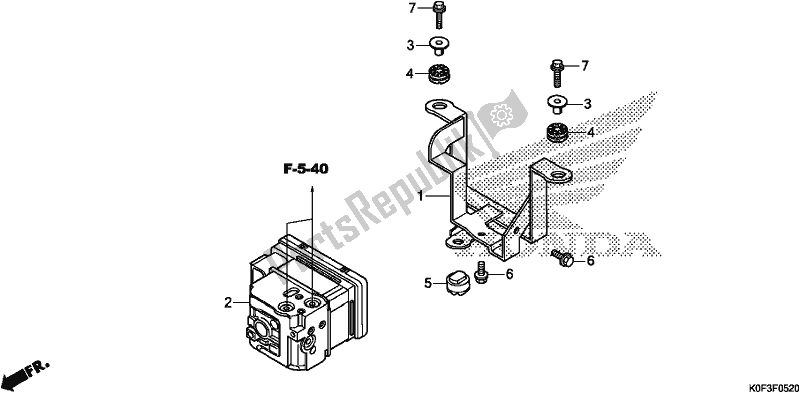 Alle onderdelen voor de Abs Modulator van de Honda Z 125 MA Monkey 2020