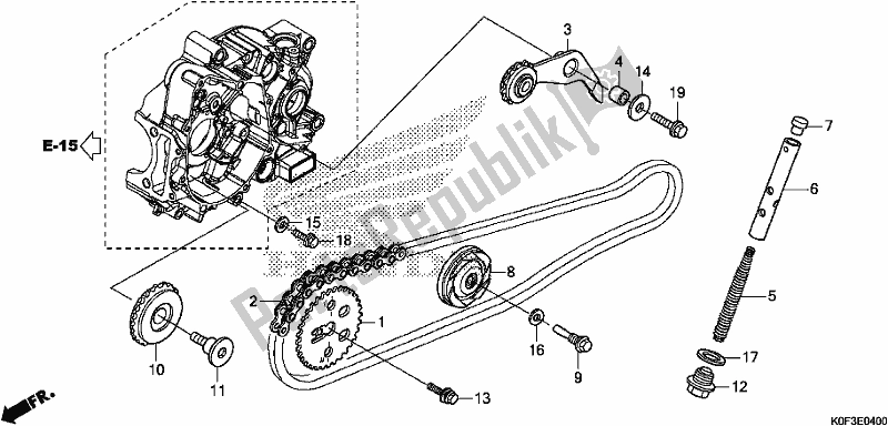 Alle onderdelen voor de Nokkenketting / Spanner van de Honda Z 125 MA Monkey 2020