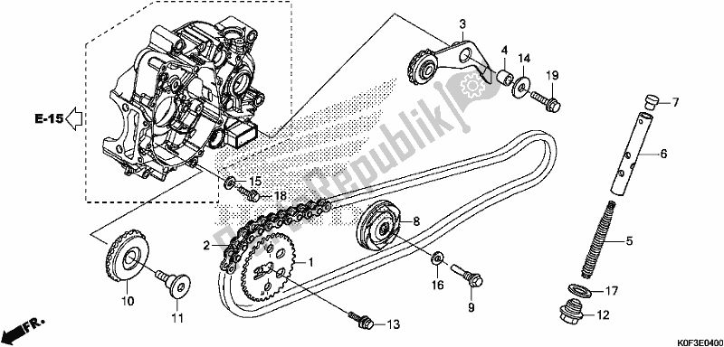 Wszystkie części do ? A? Cuch Krzywkowy / Napinacz Honda Z 125 MA Monkey 2020