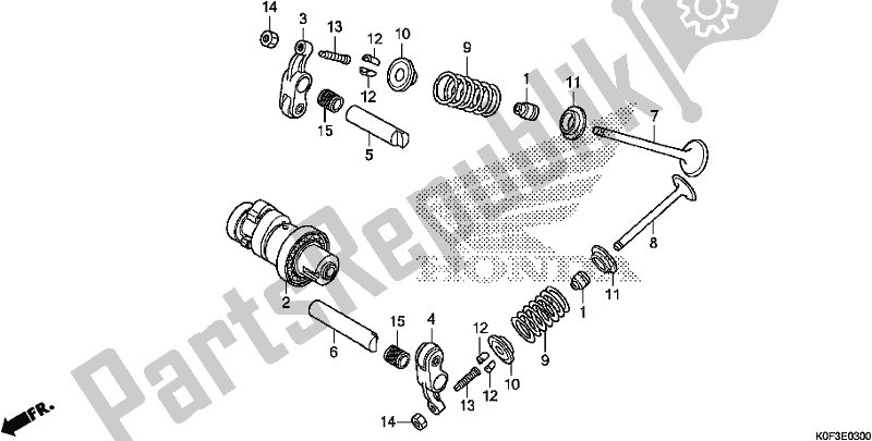 Alle onderdelen voor de Nokkenas / Klep van de Honda Z 125 MA Monkey 2020