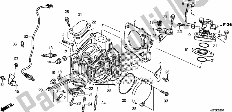 Alle onderdelen voor de Cilinderkop van de Honda Z 125 MA Monkey 2020