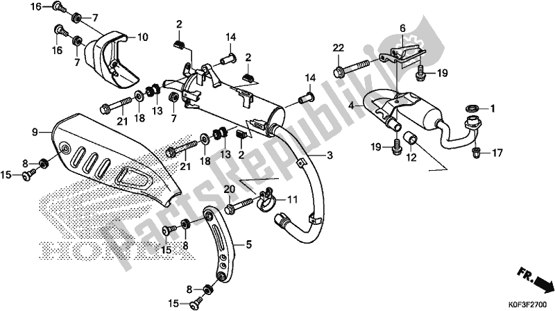 Alle onderdelen voor de Uitlaatdemper van de Honda Z 125 MA Monkey 2020