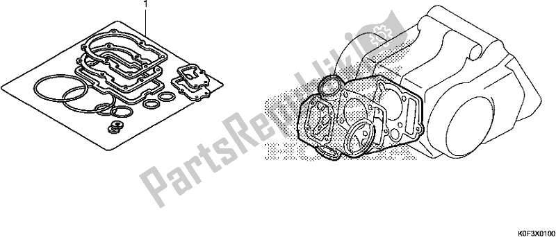 Alle onderdelen voor de Pakkingset A van de Honda Z 125 MA Monkey 2020