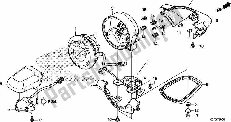 Alle onderdelen voor de Achterlicht van de Honda Z 125 MA Monkey 2020