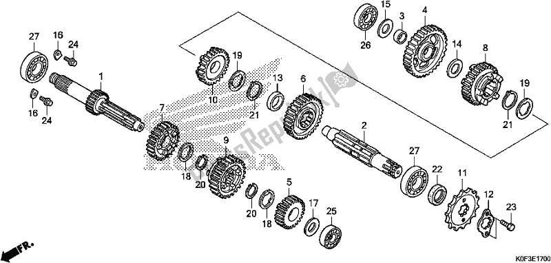 Toutes les pièces pour le Transmission du Honda Z 125 MA Monkey 2020