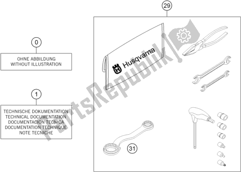 Toutes les pièces pour le Seperate Enclosure du Husqvarna 701 Enduro EU 2017