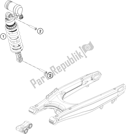 Todas las partes para Amortiguador de Husqvarna 701 Enduro EU 2018