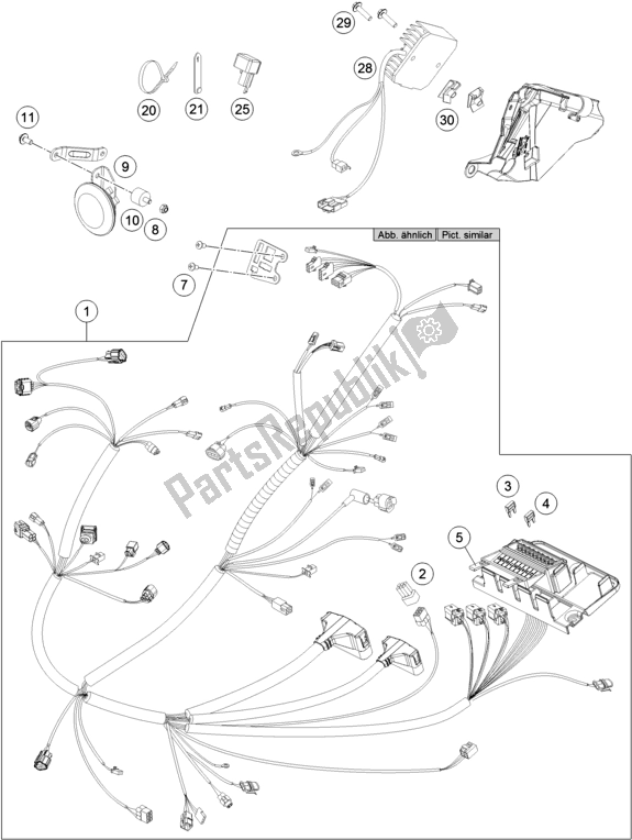 All parts for the Wiring Harness of the Husqvarna 701 Enduro EU 2018