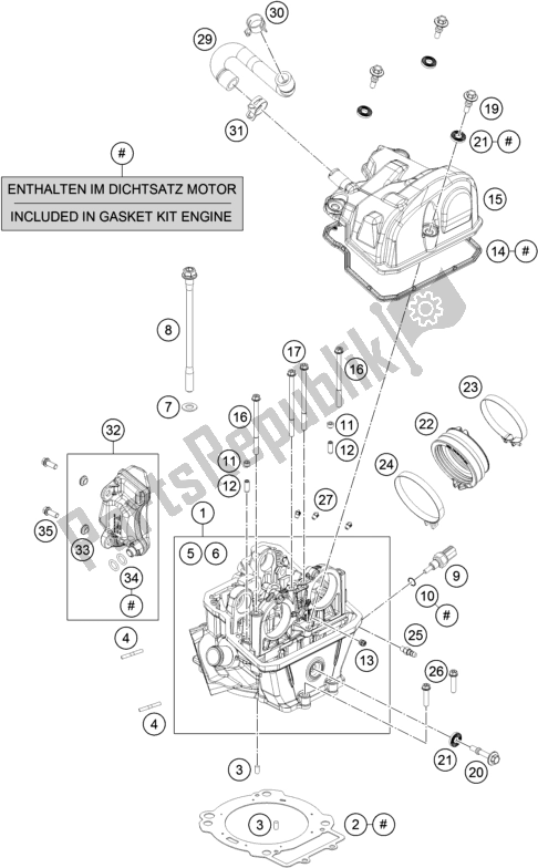 Wszystkie części do G? Owica Cylindra Husqvarna 701 Enduro EU 2019