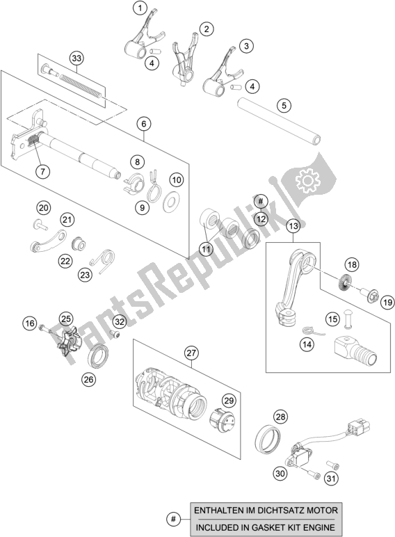 Tutte le parti per il Meccanismo Di Spostamento del Husqvarna 701 Enduro EU 2019