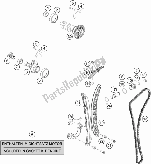 Toutes les pièces pour le Commande De Synchronisation du Husqvarna 701 Enduro EU 2019