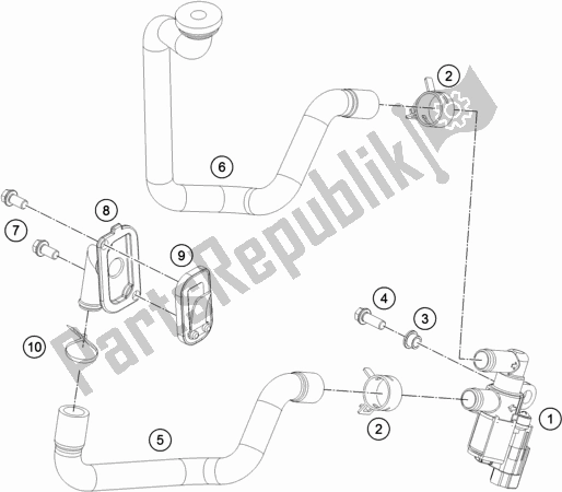 Toutes les pièces pour le Système D'air Secondaire Sas du Husqvarna 701 Enduro EU 2020