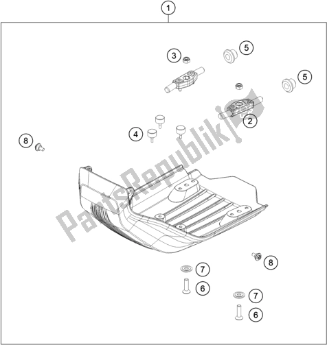 Toutes les pièces pour le Protection Moteur du Husqvarna 701 Enduro EU 2021