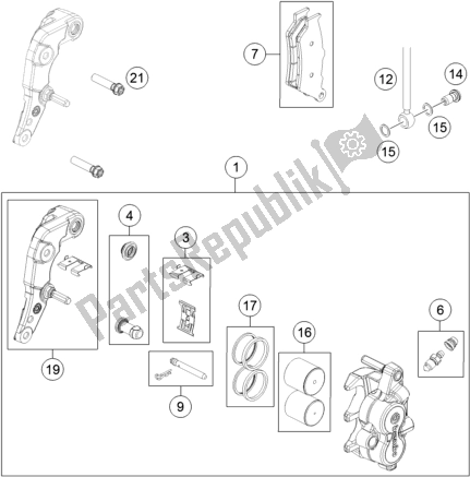 Tutte le parti per il Pinza Freno Anteriore del Husqvarna 701 Enduro EU 2021