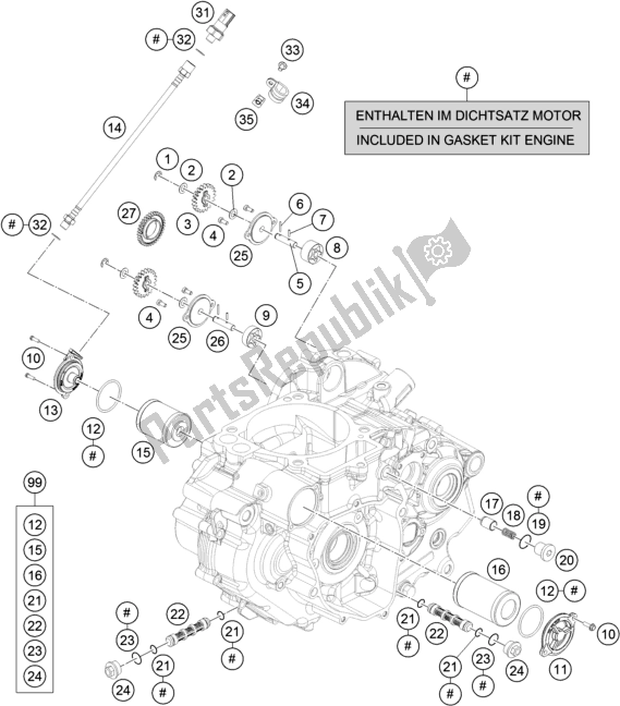 All parts for the Lubricating System of the Husqvarna 701 Enduro EU 2021