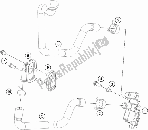 All parts for the Secondary Air System Sas of the Husqvarna 701 Enduro EU 2021