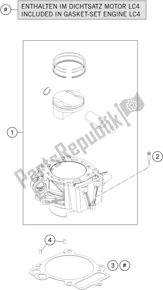 All parts for the Cylinder of the Husqvarna 701 Enduro LR EU 2020