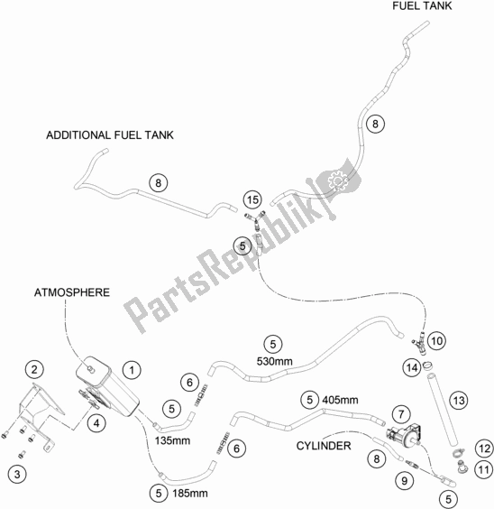 Todas as partes de Vasilha Evaporativa do Husqvarna 701 Enduro LR EU 2020