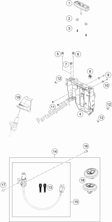 All parts for the Instruments / Lock System of the Husqvarna 701 Enduro LR EU 2020