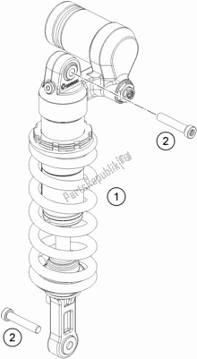 All parts for the Shock Absorber of the Husqvarna 701 Enduro LR EU 2020