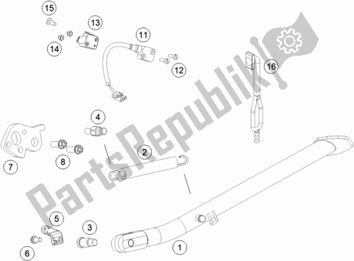 Toutes les pièces pour le Béquille Latérale / Centrale du Husqvarna 701 Enduro LR EU 2020