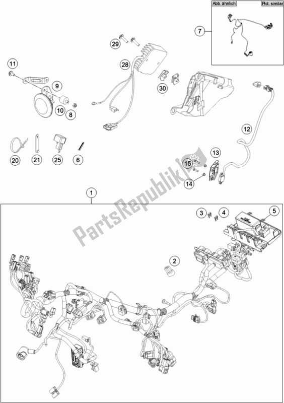 All parts for the Wiring Harness of the Husqvarna 701 Enduro LR EU 2020