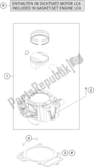 Tutte le parti per il Cilindro del Husqvarna 701 Supermoto EU 2017