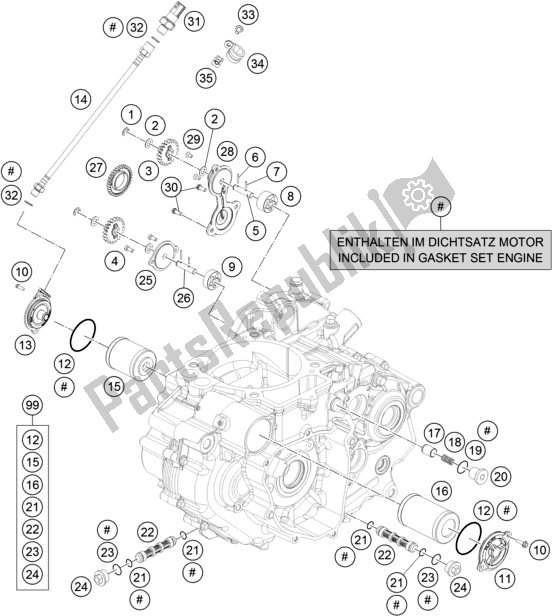 Tutte le parti per il Sistema Di Lubrificazione del Husqvarna 701 Supermoto EU 2017