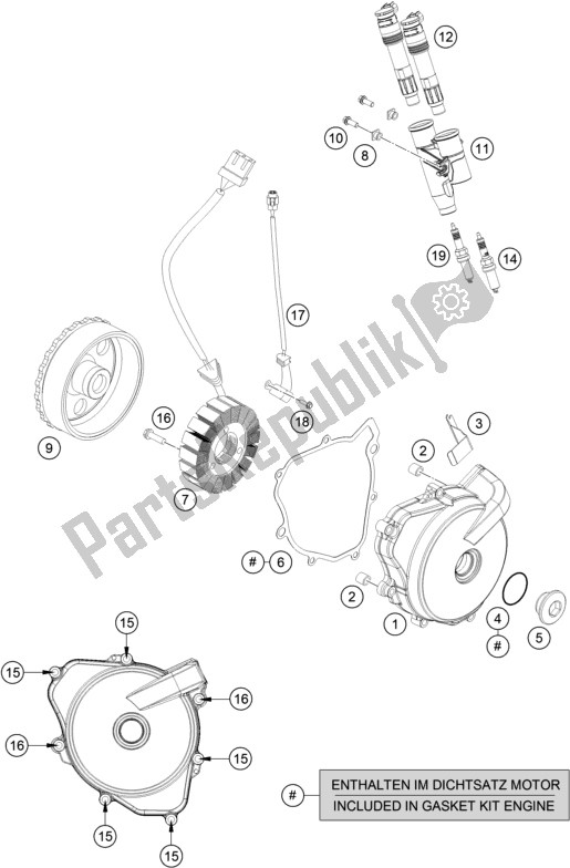 All parts for the Ignition System of the Husqvarna 701 Supermoto EU 2018