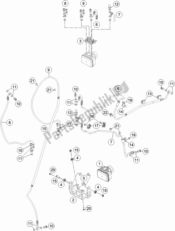 Toutes les pièces pour le Système Antibloc Abs du Husqvarna 701 Supermoto EU 2019