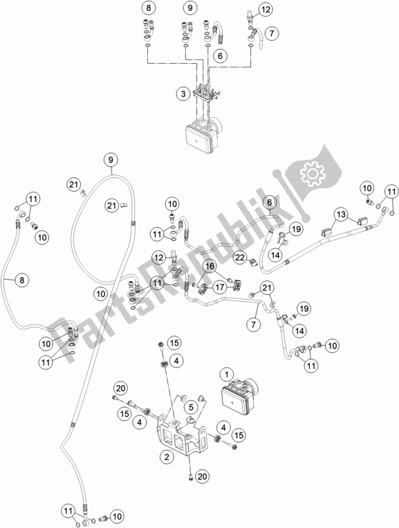 All parts for the Antiblock System Abs of the Husqvarna 701 Supermoto EU 2020