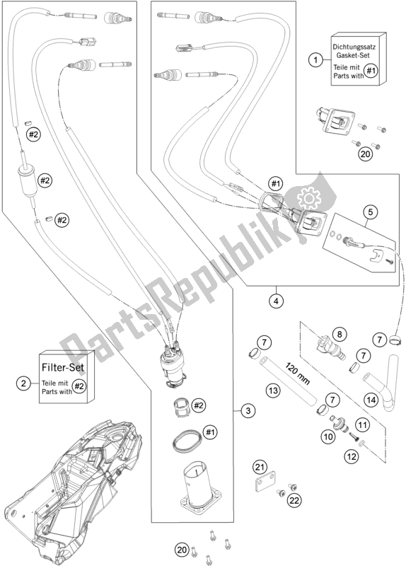 Todas as partes de Bomba De Combustivel do Husqvarna 701 Supermoto EU 2020