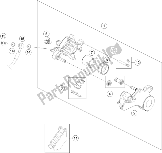 Tutte le parti per il Pinza Freno Posteriore del Husqvarna 701 Supermoto EU 2020