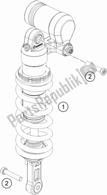 All parts for the Shock Absorber of the Husqvarna 701 Supermoto EU 2020