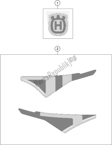 All parts for the Decal of the Husqvarna 701 Supermoto EU 2021
