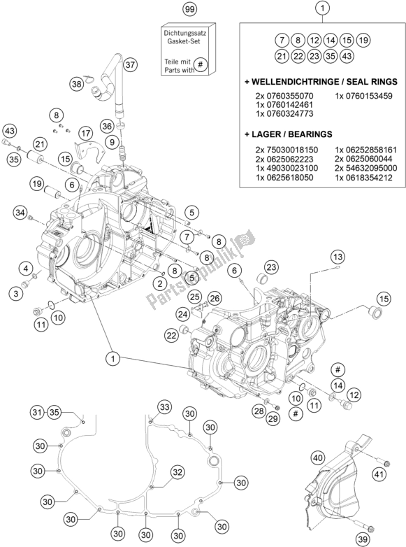 Tutte le parti per il Cassa Del Motore del Husqvarna 701 Supermoto EU 2021