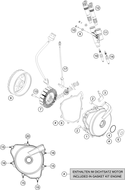 All parts for the Ignition System of the Husqvarna 701 Supermoto EU 2021