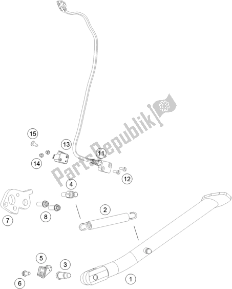 Tutte le parti per il Cavalletto Laterale / Centrale del Husqvarna 701 Supermoto EU 2021