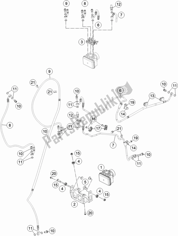 Tutte le parti per il Sistema Antibloccaggio Abs del Husqvarna 701 Supermoto US 2016