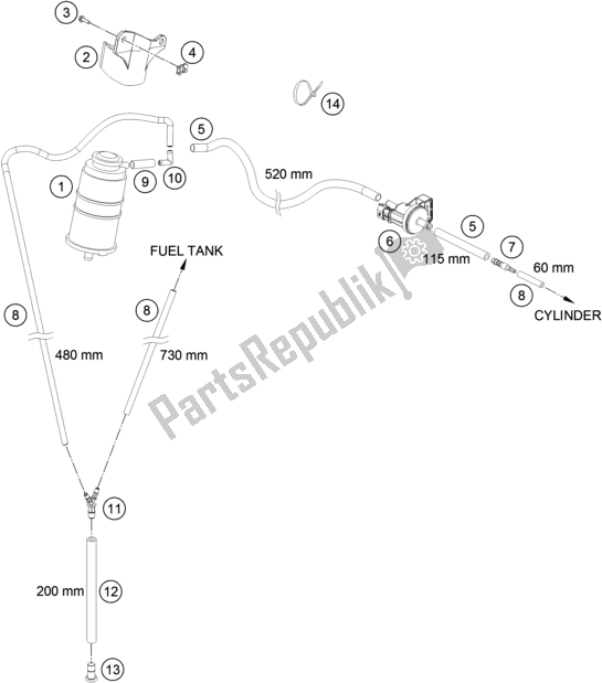 Wszystkie części do Kanister Wyparny Husqvarna 701 Supermoto US 2016