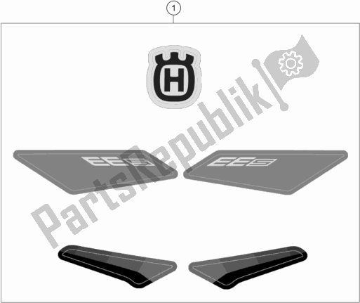 All parts for the Decal of the Husqvarna EE 5 EU 2020