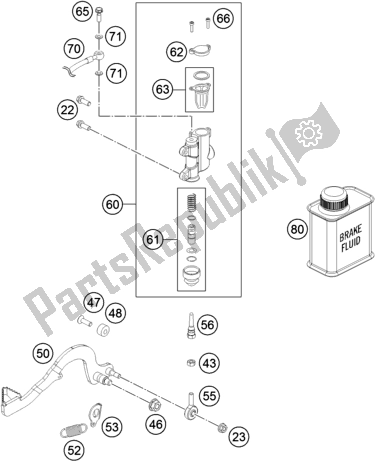 Todas las partes para Control De Freno Trasero de Husqvarna EE 5 EU 2020