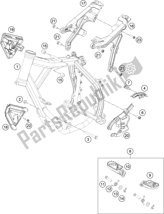 Tutte le parti per il Telaio del Husqvarna EE 5 EU 2022